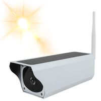 1080P Solar IP Camera 2MP Wireless Outdoor Waterproof Surveillance Bullet Camera with PIR Motion Sensor/IR Night Vision/Two-Way Audio/Remote Control/TF Card Storage for Outdoor Use