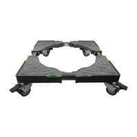 Ismart moon Universal Mobile Base Dolly Roller with 4 Wheels Multi-Functional Adjustable Base for Adjustable Dryer, Washing Machine and Refrigerator (4 Double Wheels)