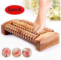 2PC Dual Foot Massager Roller for Women and Men. Relieve Plantar Fasciitis, Stress, Heel, Arch Pain - The Original - Shiatsu Acupressure Relaxation Promote Circulation and Relaxation