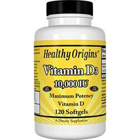 Healthy Origins - Vitamin D3 High Potency Vitamin D Clinical Strength 10000 IU - 120 Softgels