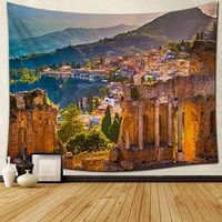 Bosji Wall Hanging Tapestry, Snowy Blue Sky Lake Nature Wall Decorative Art Home Decorations for Living Room,Bedroom,60 x 80 inch