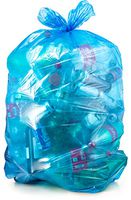 Recycling Trash Bags, 33 Gallon, 33"Wx39"H, Large Blue Garbage Bags, 100/case,1.2 Mil (Blue)