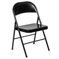 Flash Furniture 2 Pk. HERCULES Series Double Braced Black Metal Folding Chair