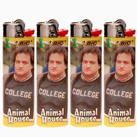 4 x BIC Lighters - Movie Series - Animal House John Belushi College