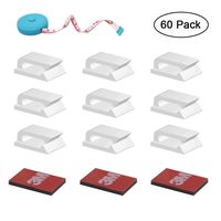 Cable Management Clips, Mini Wire Clips Adhesive, Wire Cable Holder Clamps Cable Tie for Car Office and Home, 60pcs