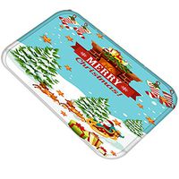 re2chiOngs Floor Mat Christmas Print Holiday Anti-slip Bathroom Door Floor Carpet Mat Cushion Decor Durable 9#