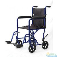 Lightweight Aluminum Transport Chair Seat Size: 17" W x 16" D, Color: Blue