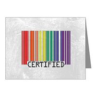 Note Cards (10 Pack) Gay Certified Pride Bar Code