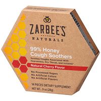 Zarbee's Naturals 99% Honey Cough Soothers, Natural Cherry Flavor, 14 Count