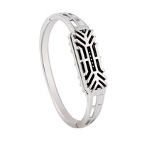 FUNIC Smart Watch Band, Fashion Stainless Steel Accessory Bangle Wrist Strap for Fitbit Flex 2 (Silver)