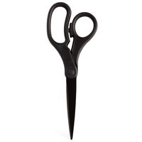 JAM PAPER Multi-Purpose Precision Scissors - 8 Inch - Black - Ergonomic Handle & Stainless Steel Blades - Sold Individually