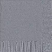 200 Silver Luncheon/Dinner Napkins Plain Solid Color