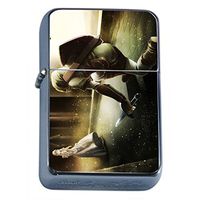 Elf Princess Fantasy Flip Top Dual Torch Em1 Smoking Cigarette Silver Refillable Dual Flame