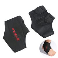 ROSENICE Magnetic Therapy Thermal Self-Heating Ankle Pad Belt Ankle Support Brace Protector (Black)