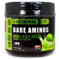 Bare Aminos, 4:2:2 BCAAs, All Natural, Sweetened with Stevia, 15 Calories, Promote Tissue Repair, Prevent Muscle Breakdown, and Aid Recovery (Green Apple)