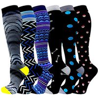 Compression Socks Women & Men 20-30 mmHg (3/6 Pairs), Best Athletic & Medical Running Flight Travel Pregnant