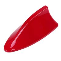 Universal Car FM Signal Aerials Auto Car Top Roof Shark Fin Antenna Cover (Red)