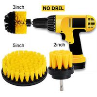 HIFROM Drill Brush - 2" 3" 5" Powered Medium Stiffness Bristles Scrubbing Scrubber Cleaning Kit for Bathroom Tile Showers Tubs Carpet Kitchen Porcelain Pool Marble