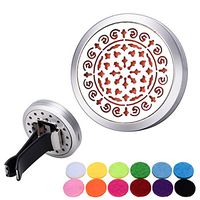 Car Diffuser Vent Clip Aromatherapy Essential Oil Diffuser Stainless Steel Locket Window Grille Car Fragrance Air Freshener- Calm Driving