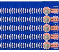Murata CR1616 Battery 3V Lithium Coin Cell - Replaces Sony CR1616 (100 Batteries)