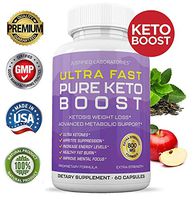 Ultra Fast Pure Keto Boost Pills Advanced BHB Ketogenic Supplement Exogenous Ketones Ketosis for Men Women 60 Capsules 2 Bottles