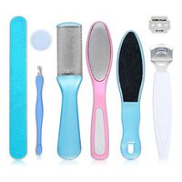 Bingirl Set of 8pcs foot care tools Dead Skin Removal Exfoliating Remove Cuticle Nail Clipper Foot Care Kit