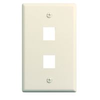 Legrand - On-Q WP3402LA25 1Gang, 2Port Wall Plate (25 pack), Light Almond