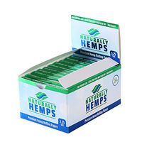 Naturally Hemps Rolling Paper 22 Packs 1.25‘’Size Hemp Papers with Filters Tips Arabic Gum 100% Pure Hemp Rolling Paper Translucent Ultra-Thin Unbleached Hemp Rolling Papers