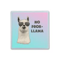 Contact Lens Box Holder Container Case Storage Eyecare Kit -No Problem Llama