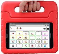 Speech Tablet All-in-1 AAC Symbols-Based (AAC Device) with 7 inch Galaxy Android Tablet, TalkTablet Speech app, Case (Choose from 7 Colors) for Autism or Aphasia, TOLL-Free Technical Support