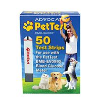 PetTest Advocate Monitoring Glucose Levels - Diabetes Testing Tools - Calibrated for Pets - Bonus eOutletDeals Pet Towel (50 Test Strips)
