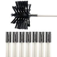 QWORK 20 Foot Dryer Vent Cleaner Kit, Drill-Powered Rotating Lint Remover, Cleans Buildup In Dryer Vents Easily, with 2 Cleaning Brush Head