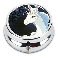 THE LAST UNICORN ANIME Custom Fashion Pill Box Medicine Tablet Holder Organizer Case for Pocket or Purse