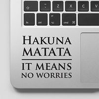 Decal & Sticker Pros Hakuna Matata Macbook Sticker Quote Decal Laptop Macbook Trackpad Keypad Sticker