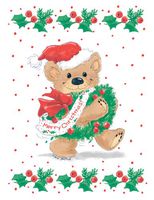 Suzy's Note Card Collection Stationery, Willie Bear Christmas - 10896