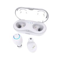 Mini True Wireless Earbuds, Aimitek Q18 TWS Bluetooth Headphones Headsets Stereo Earphones with Built-in HD Microphone and Charging Case for iPhone and Android Smartphone (White)