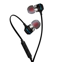 New Fashion Magnet Attraction Sport In-Ear Earbuds Wired Noise Cancelling Headphones Music Headset Stereo Bass Earphone with Mic and Volume Control for Iphone Android Phone (Black)