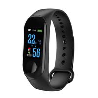 Leyeet M3 Smart Bracelet Blood Pressure/Heart Rate/Blood Oxygen Monitor Fitness Tracker Wristband Watch IP67 Waterproof (Color : Black)