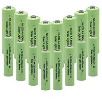 QBLPOWER Ni-Cd 600mAh 1.2V AA AAA Batteries Combo Pack Rechargeable for Outdoor Solar Lights Green 16 Pcs/Set