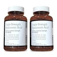 Hyaluronic Acid 300mg x 360 Tablets (2 Bottles Each with 180 Tablets - 6 Months Supply). Triple Strength Hyaluronic Acid. 300% Stronger Than Any Other HLA Tablet. SKU: HLA3x2