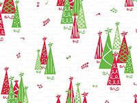 Christmas Print Cello Bags - Rockin' Trees 3-1/2x2x7-1/2" Cello Bags 1.2 mil (3 Packs; 100 Bags Per Pack) - WRAPS-C1BRT