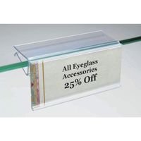 Glass Shelf Label Holders Pack of 50