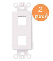 Tricom Quickport Decora Wall Plate Keystone Insert (2 Pack, 2 Port)