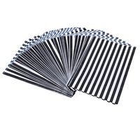 HAOWANG Striped Cute Bow Tie Bag Baking Package Snack Cookie Bag Cake Candy Food Christmas Bag No Ribbon Sticker 50pcs Black