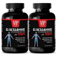 antiaging Skincare - GLUCOSAMINE CHONDROITIN & MSM 3200MG - glucosamine Bone Strength - 2 Bottles 120 Capsules