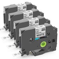 Compatible Brother P-touch Label Tapes TZe-231 TZ-231 Black on White 12mm 0.47 Inch Standard Laminated Label Tapes Strong Adhesive Compatible for Brother P-Touch Cube PTD600 PTD210 PTH110 Label Makers