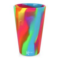 Silipint Silicone Pint Glass Set, Patented, BPA-Free, Shatter-proof, Unbreakable Silicone Cup Drinkware (Single Hippy Hop)