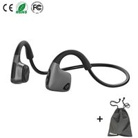 Bone Conduction Headphones Bluetooth Wireless Open Ear Headsets Lightweight Sweatproof Sport Headphones for Jogging Running Driving Cycling Compatible with iPhone Samsung Huawei (Black)