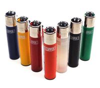 Bundle of 6 Original Clipper Lighters - Official Clipper Lighters with Removable Flint Housing - Assorted Colors by Clipper