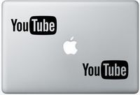 You Tube Logo HenryDecalZD0027 Set Of Two (2x) , Decal , Sticker , Laptop , Ipad , Car , Truck